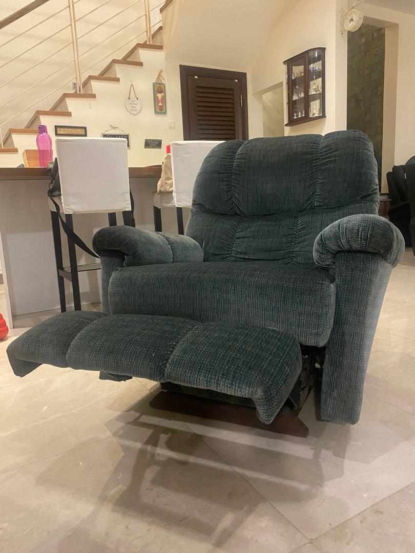 Lazyboy (LaZBoy) Fabric Rocker Recliner (Made in USA), Furniture