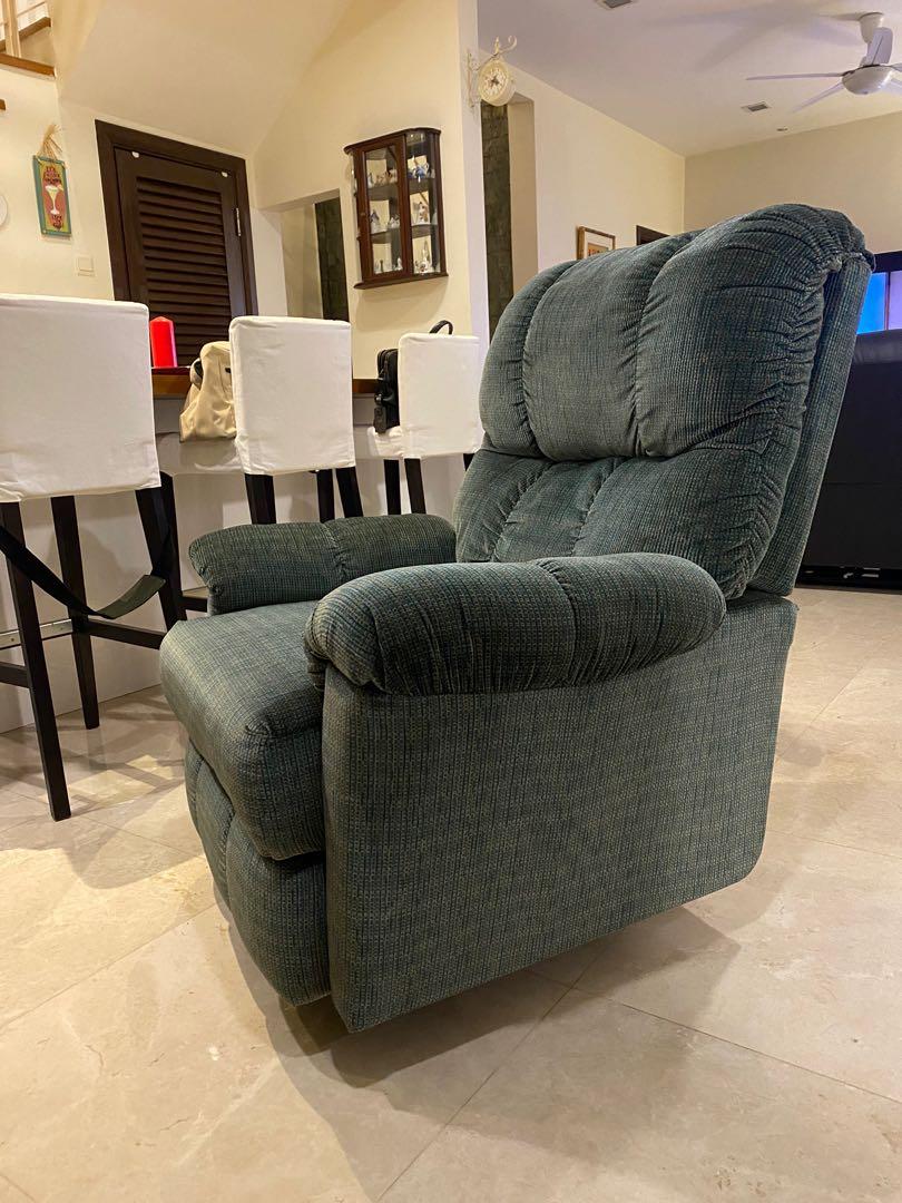 Lazyboy (LaZBoy) Fabric Rocker Recliner (Made in USA), Furniture