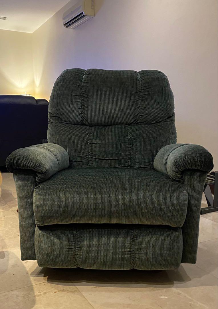 Lazyboy (LaZBoy) Fabric Rocker Recliner (Made in USA), Furniture