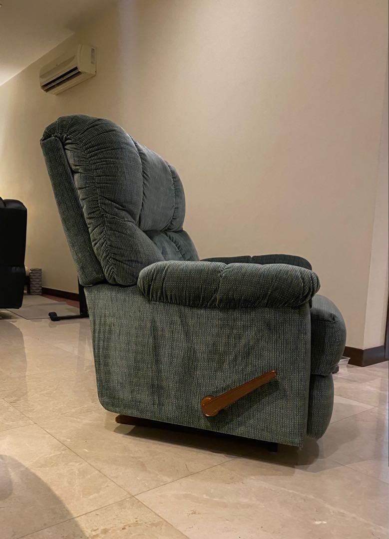 Lazyboy (LaZBoy) Fabric Rocker Recliner (Made in USA), Furniture