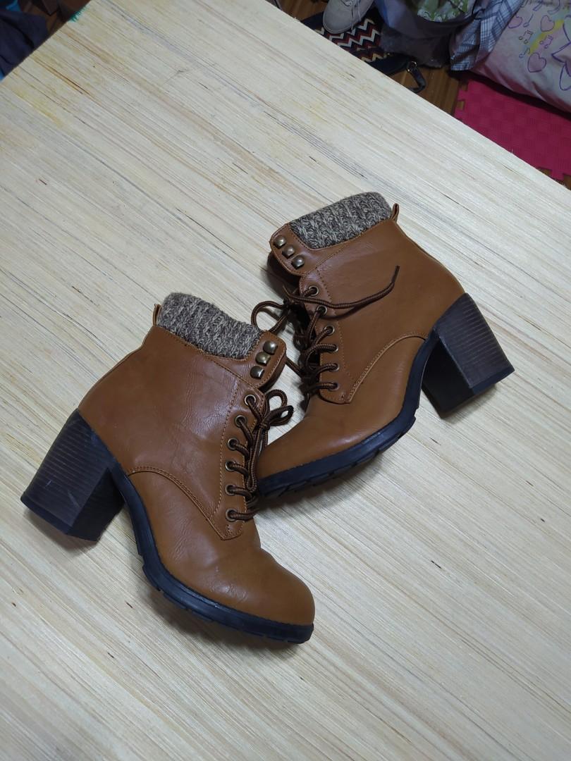 Leather heel boots charlotte russe Women s Fashion Footwear