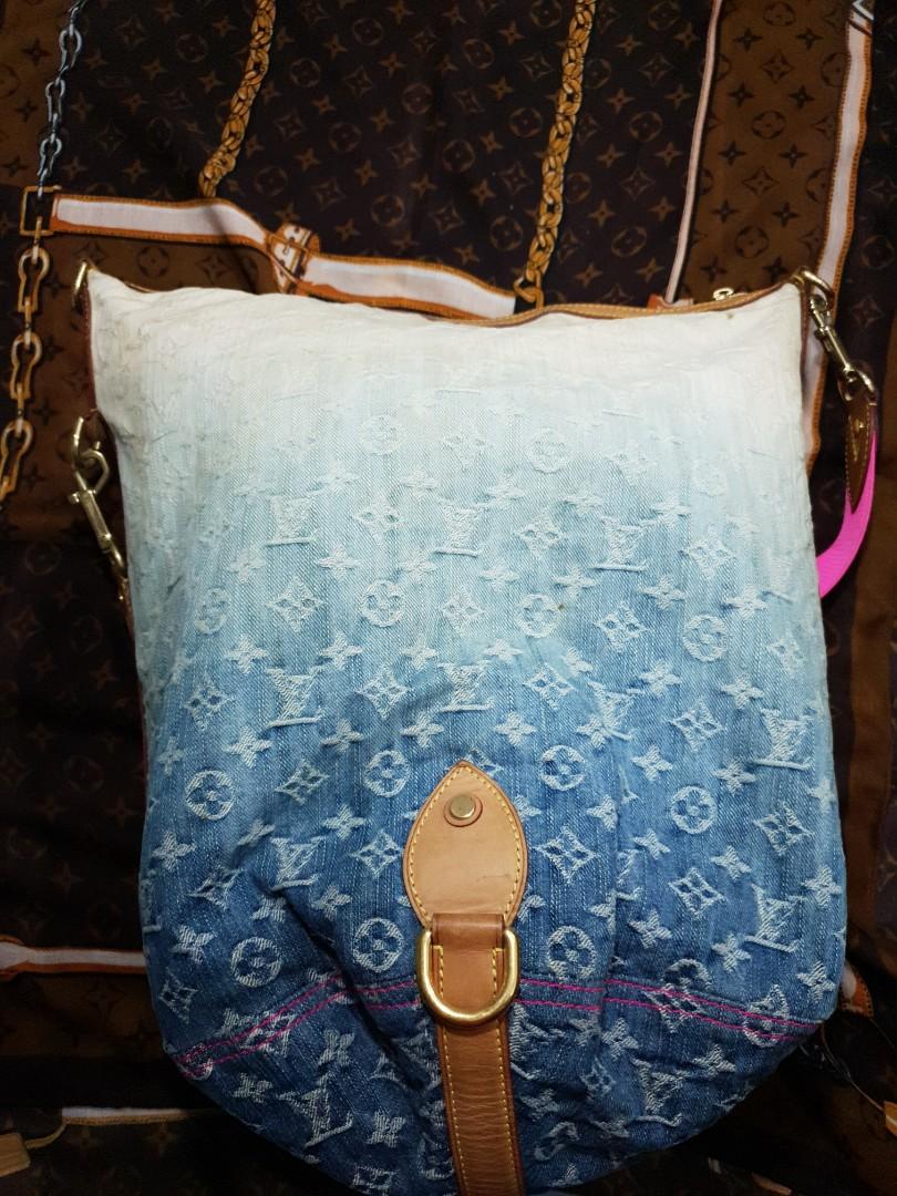 Louis Vuitton Blue Monogram Denim Limited Edition Sunburst PM Bag
