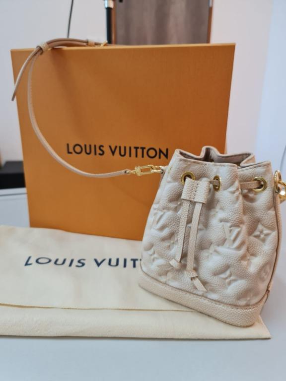 Louis Vuitton Nano Noe Light Beige in Grained Cowhide Leather with