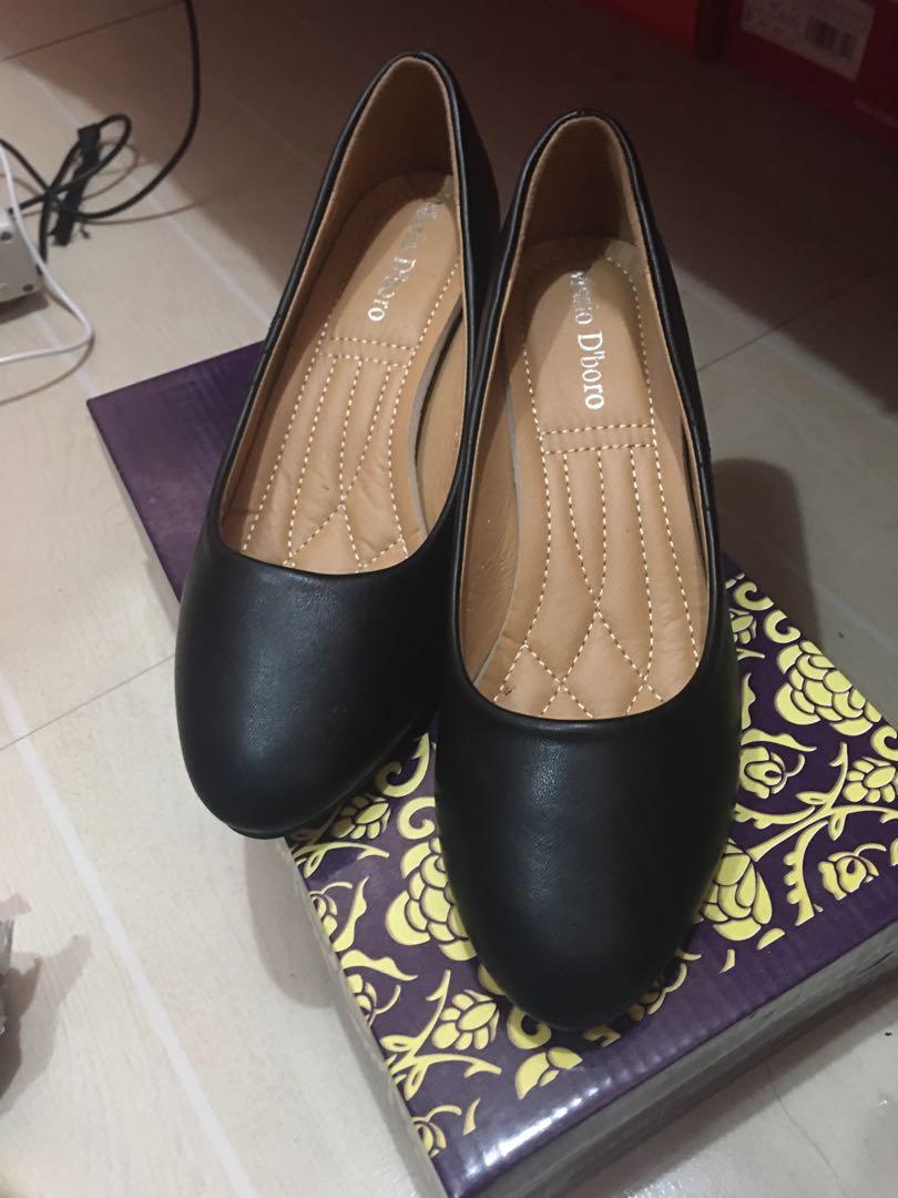 Mario D' Boro Black Shoes Heels School Graduation, Women's Fashion ...