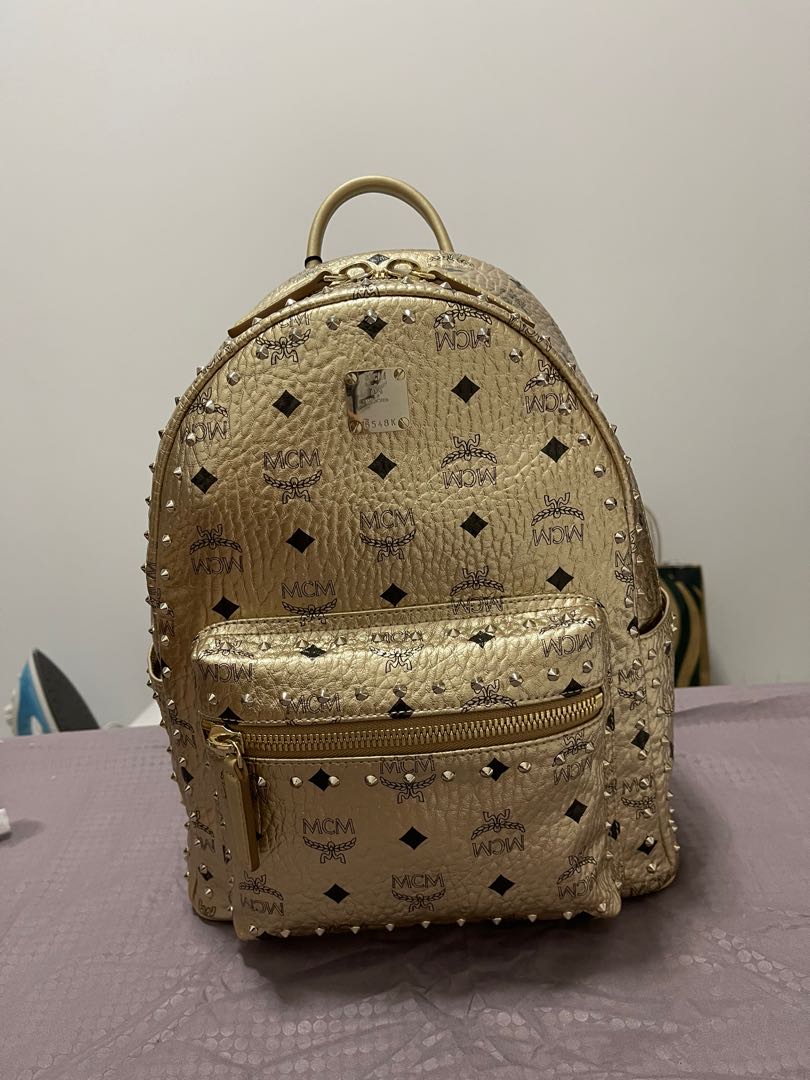 Mcm discount gold bag