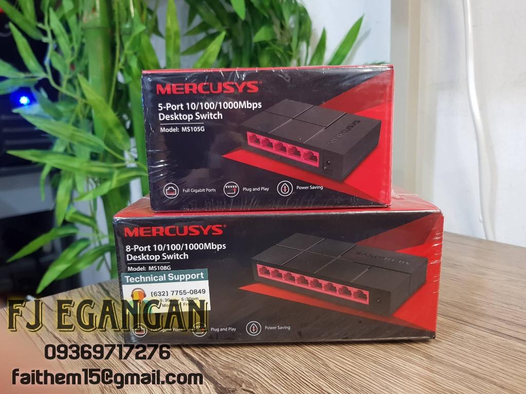 Mercusys Network Switch Hub 5-port & 8-port | Switch Hub (Category: Networking) located in Pasig City. Submitted by fjEgangan (Listing ID 1172085182, Image 2). Description: Mercusys Network Switch Hub 5-port & 8-port | Switch Hub Available in: ✅ 5-port and 8-port Gigabit (10/100/1000mbps) ✅ 5-port and 8-port Non Gigabit (10/100mpbs) 💯 Brand new and original 💯 Sealed 💯 7days replacement if defective 💯 1year warranty 🌼 Special discount for bul
