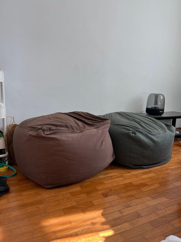 Muji Beads Sofa / Bean Bag x 2, Furniture & Home Living, Furniture