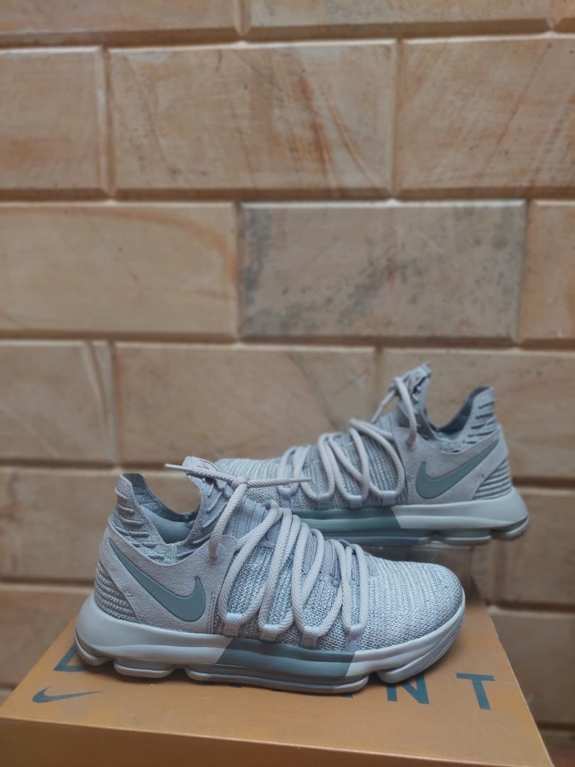 NIKE KD 10 WOLF GREY sepatu basket kevin durant Fesyen Pria Sepatu Sneakers di Carousell