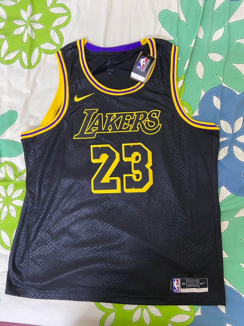 Nike LA Lakers LeBron James Black MVP Swingman Jersey Mens Sz XXL