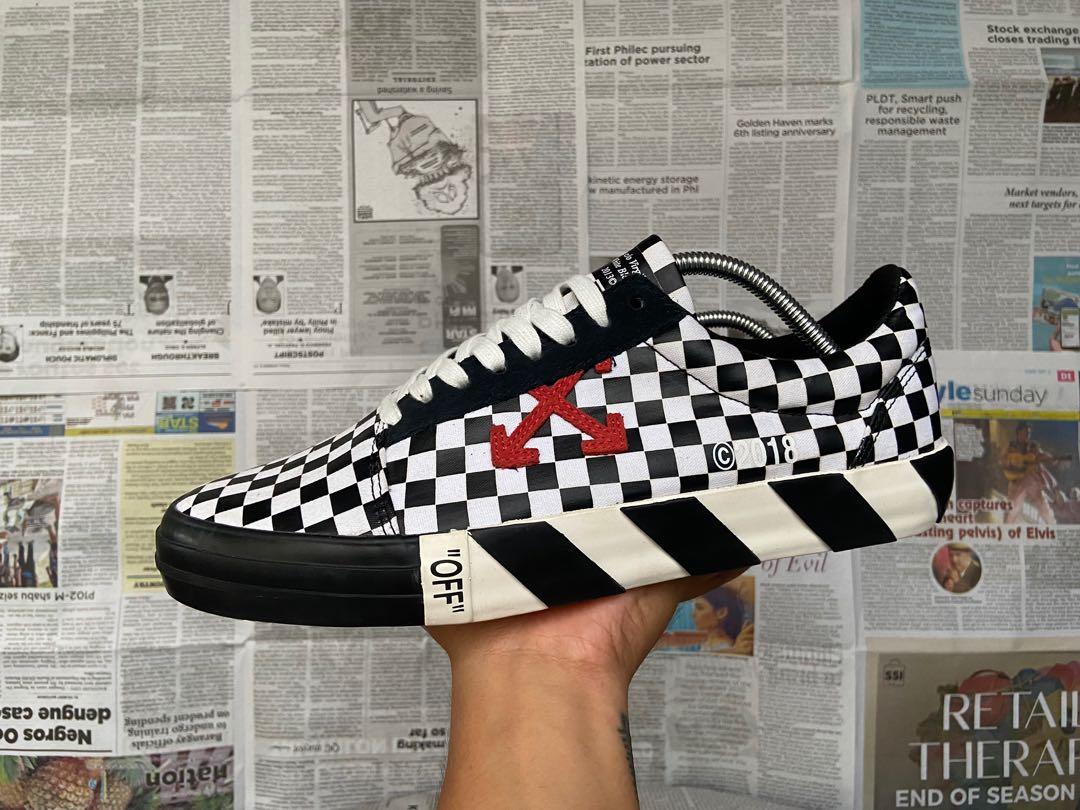 Off white deals vulc checkered