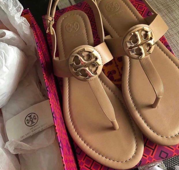 Onhand! Tory Burch Claire Sandals size , Women's Fashion, Footwear,  Flats & Sandals on Carousell