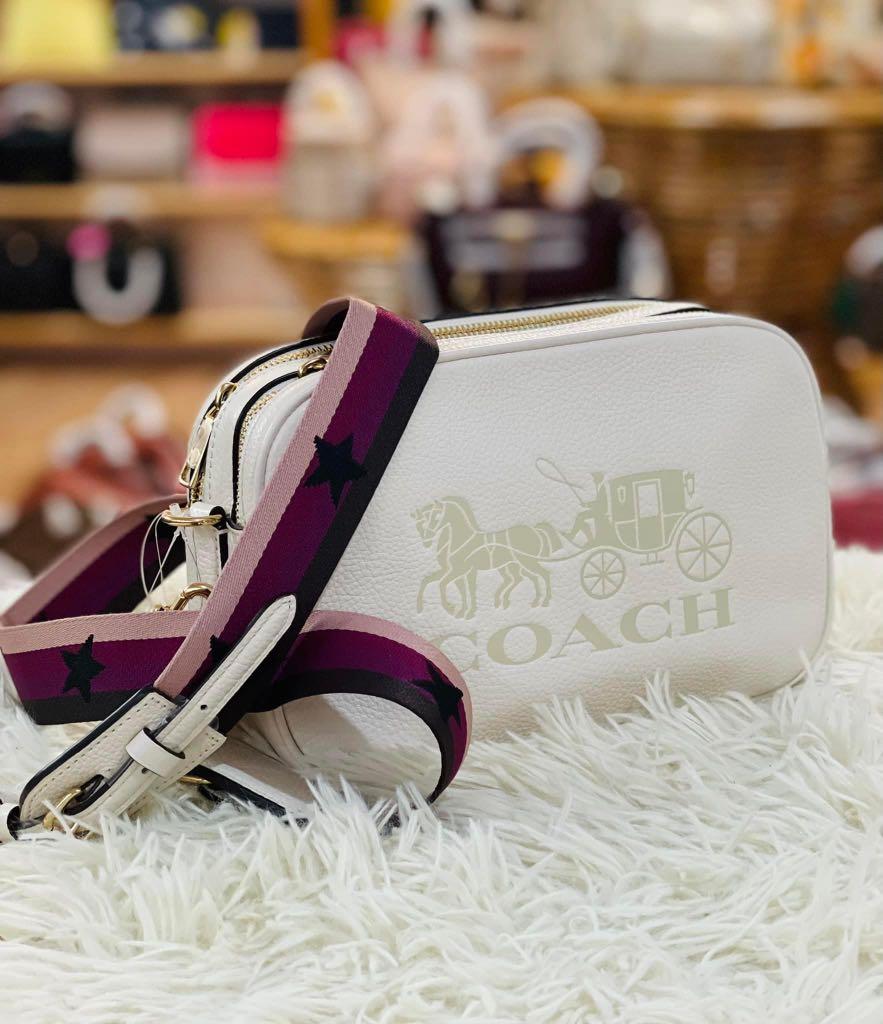 ?ORIGINAL COACH JES WHITE WEB STRAP, Luxury, Bags & Wallets on Carousell