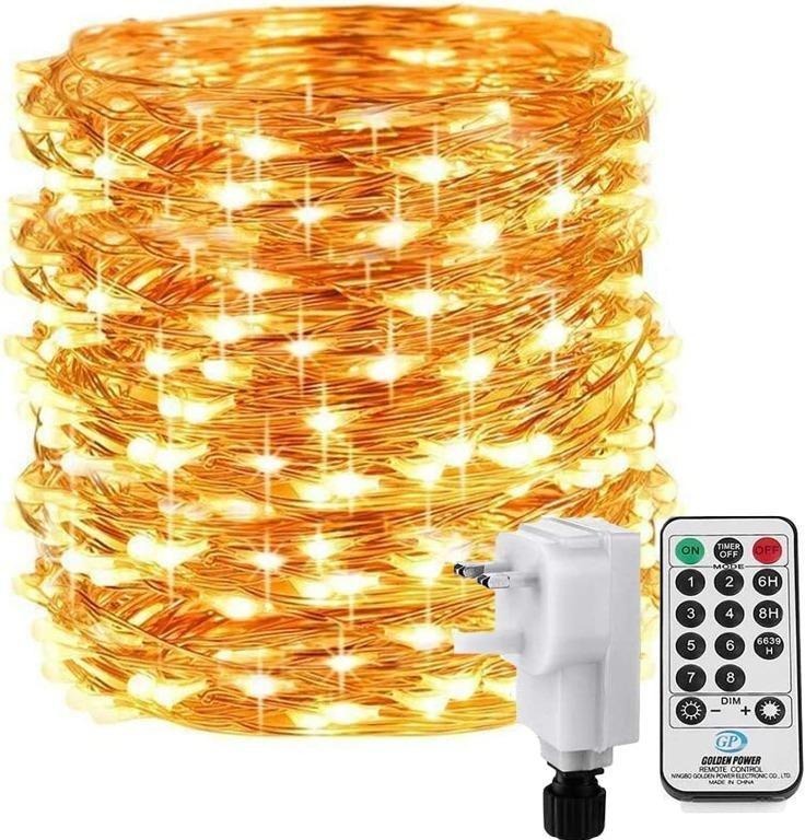 250 Piece LED Multi Coloured Micro Fairy Light Set with 8 Function Controller 