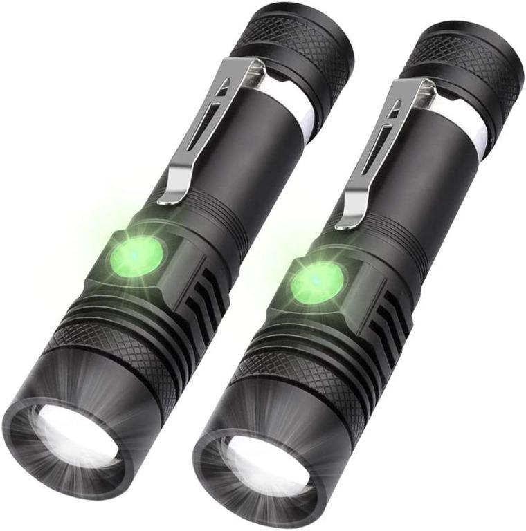 JCKSY Green Light Pointer Torch Visible Beam with Adjustable Focus Handheld Flashlight for Camping Biking Hiking Outdoor Demonstration Projector Pen 