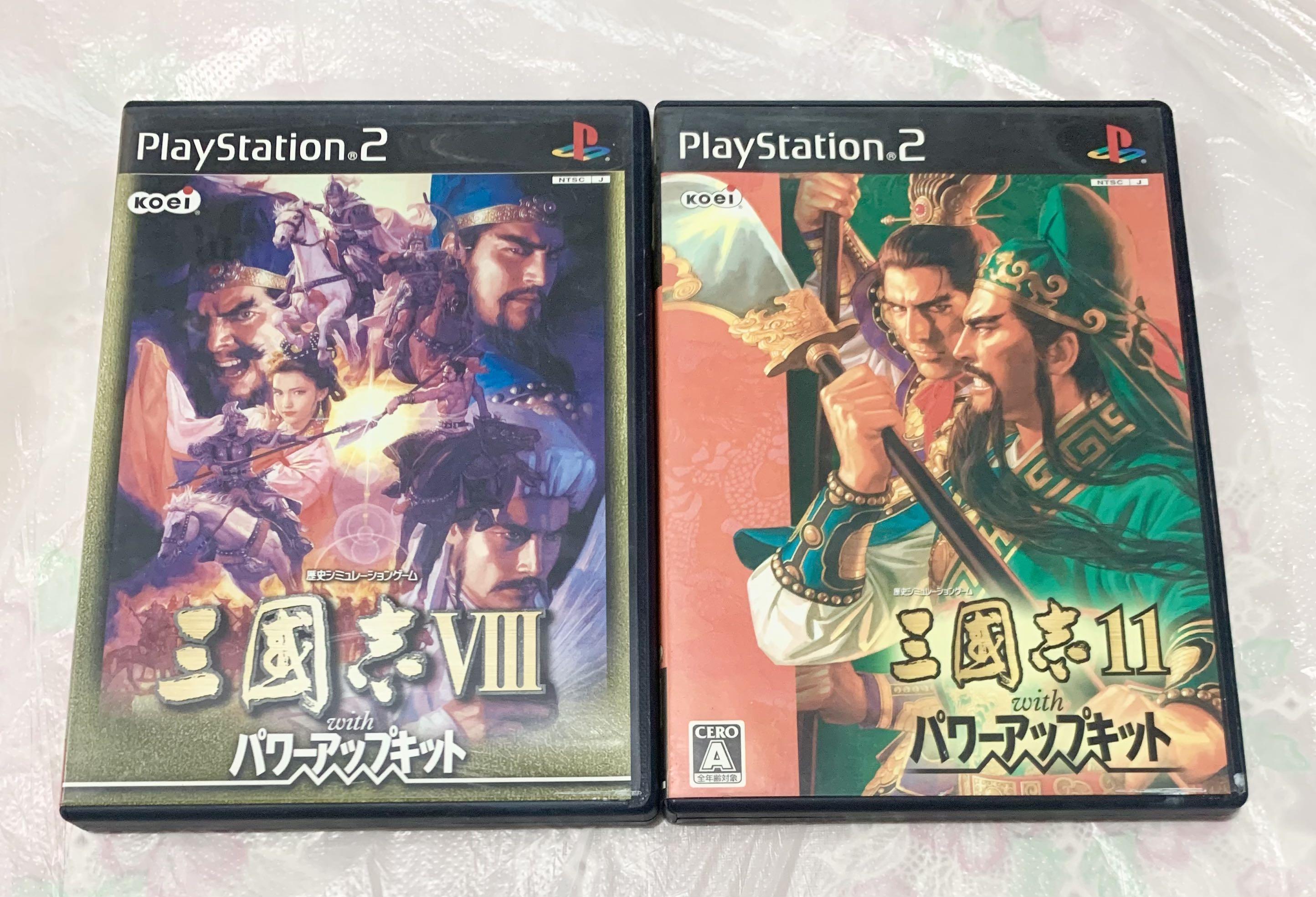 Play Station 2(PS2)超好玩兩隻三國志VIII 三國志11 威力加強版三國志