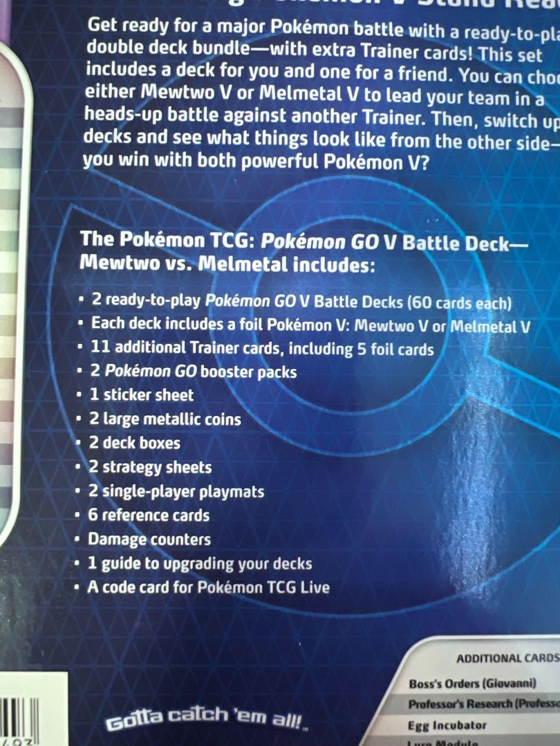 Pokemon TCG Pokemon GO Mewtwo V, Melmetal V Battle Deck