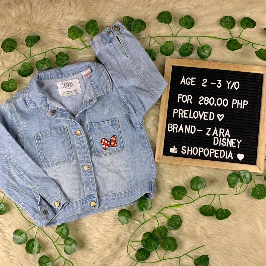 Preloved zara disney denim jacket for 