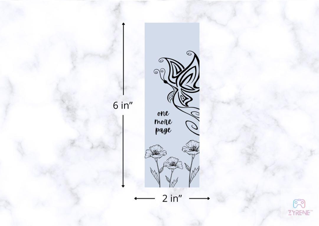 Butterfly Bookmarks | Printable Bookmarks | Set of 4 | Book Lovers