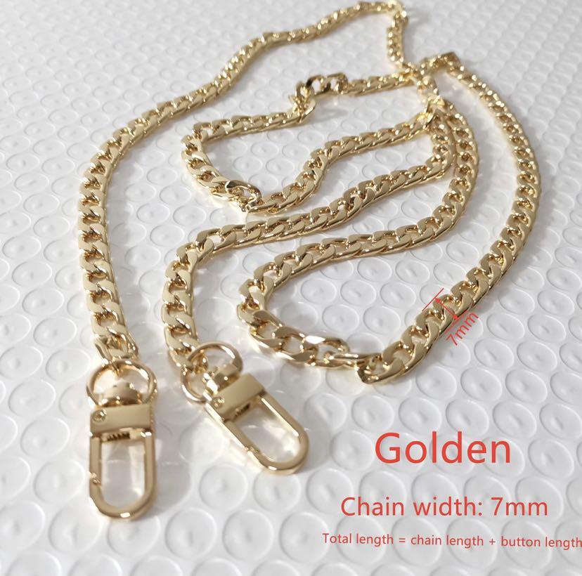 7mm Golden Purse Box Chain, Metal Chain, Handbag Chain, Purse Chain Strap,  Replacement Shoulder Chains, Cross Body Chain, High Quality DIY