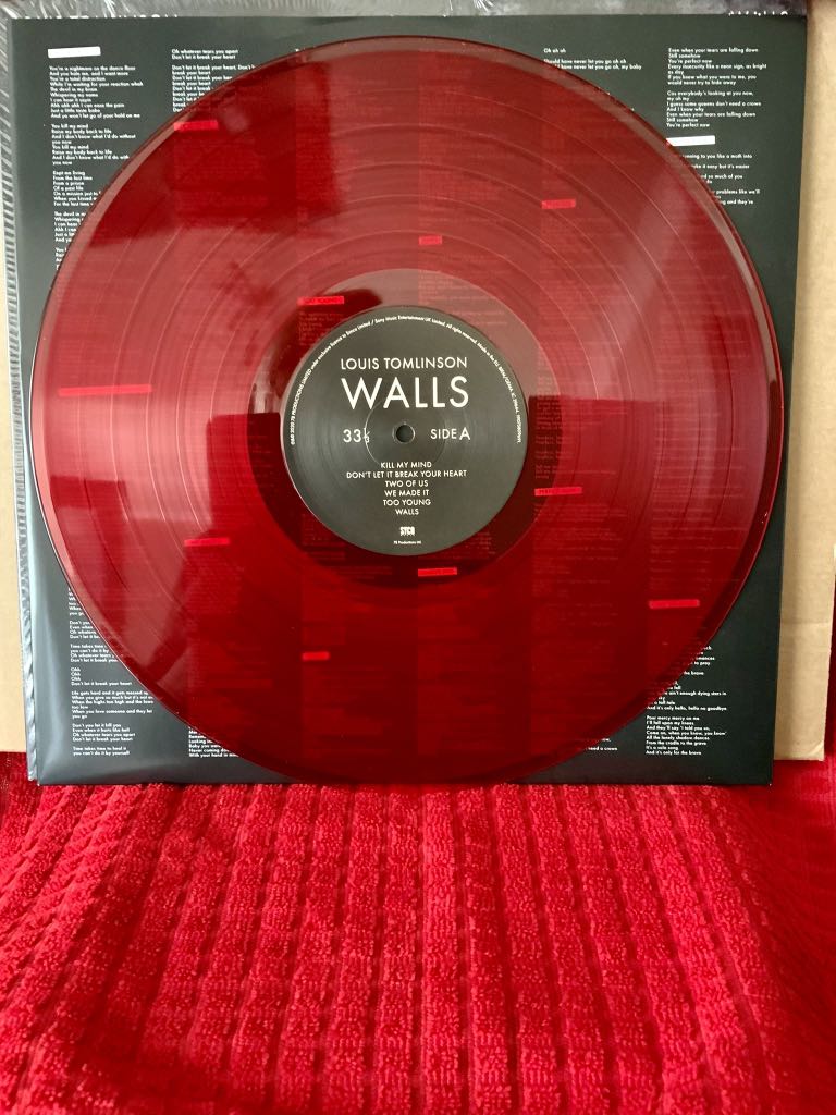 Gripsweat - Louis Tomlinson ‎Walls Vinyl LP Limited Edition Record (red  vinyl)