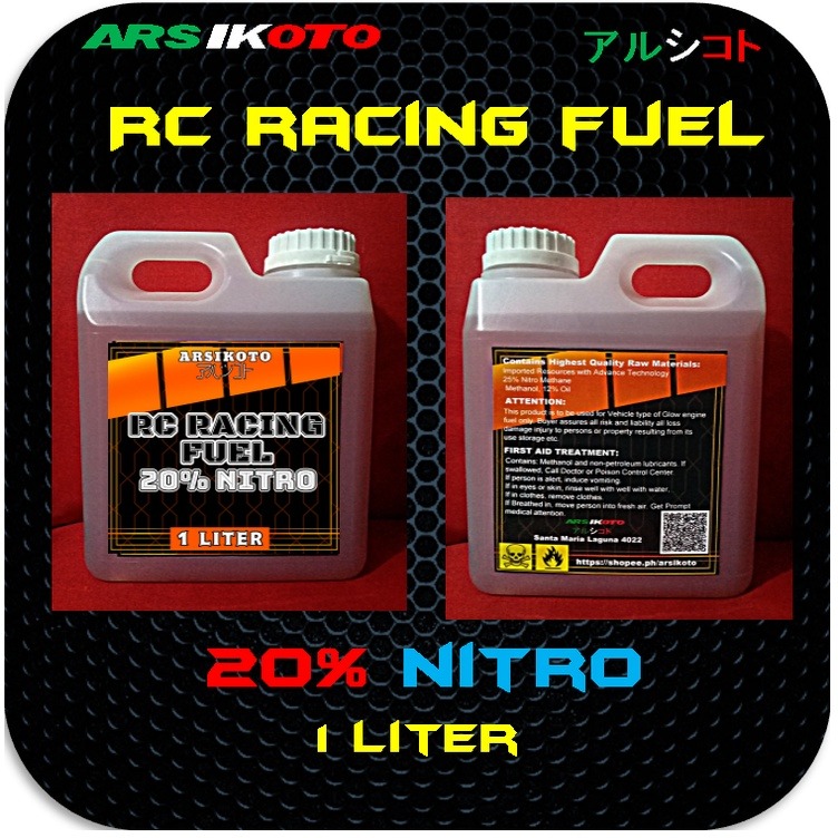 Rc Racing Fuel - 20% Nitro 1 Liter for Surface Glow Engine, Hobbies ...