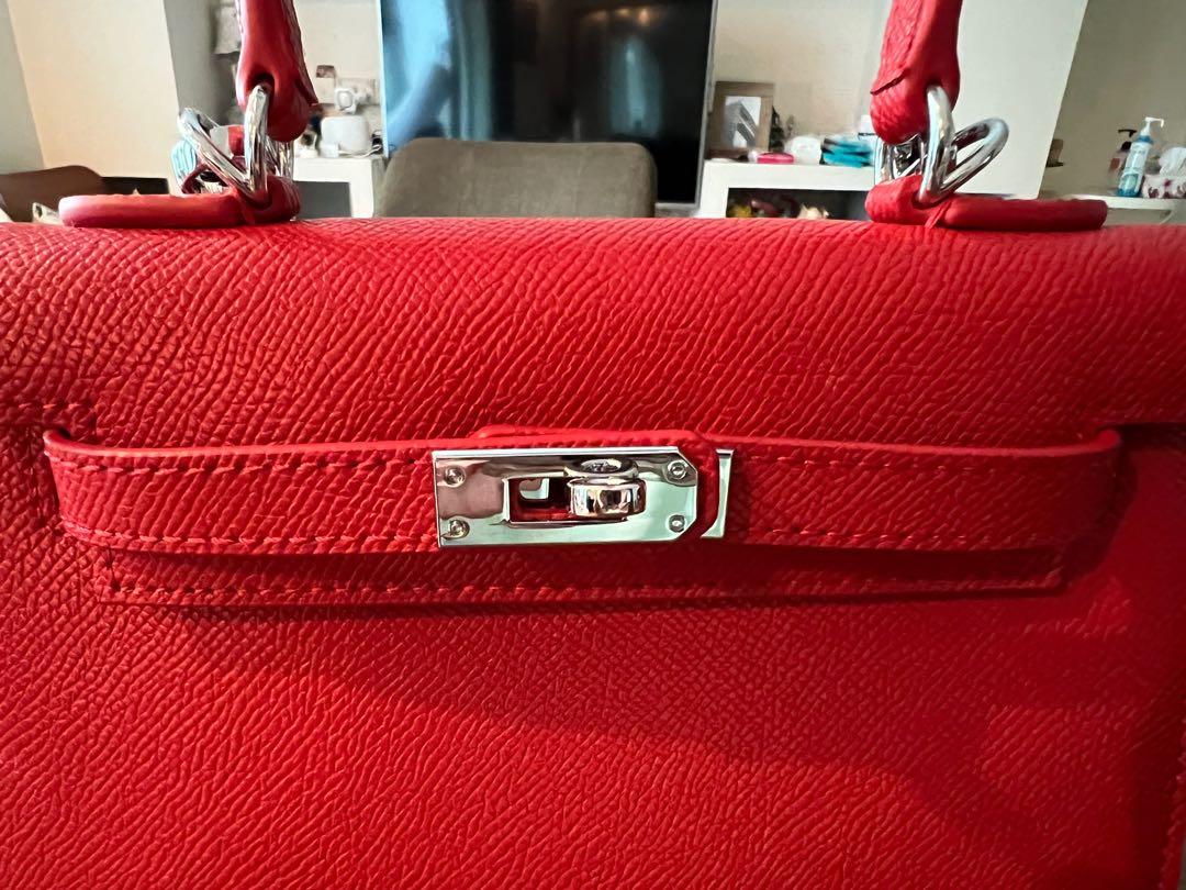 Red and clearance silver bag