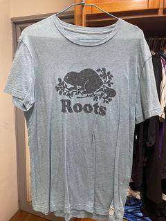 Roots 藍色 短袖