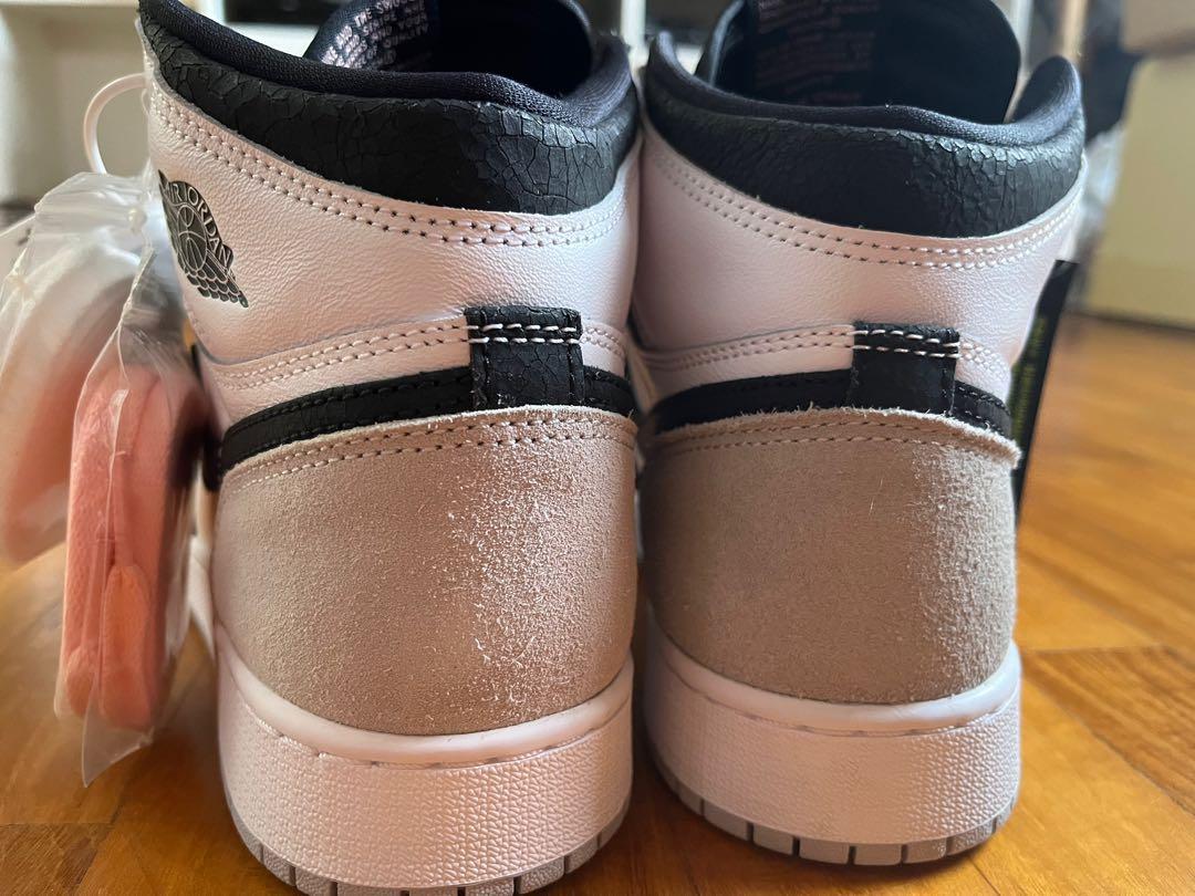 RTP Nike Air Jordan 1 GS 6.5Y Stage Haze / Bleached Coral #oxstreet, Men's Fashion, Footwear 