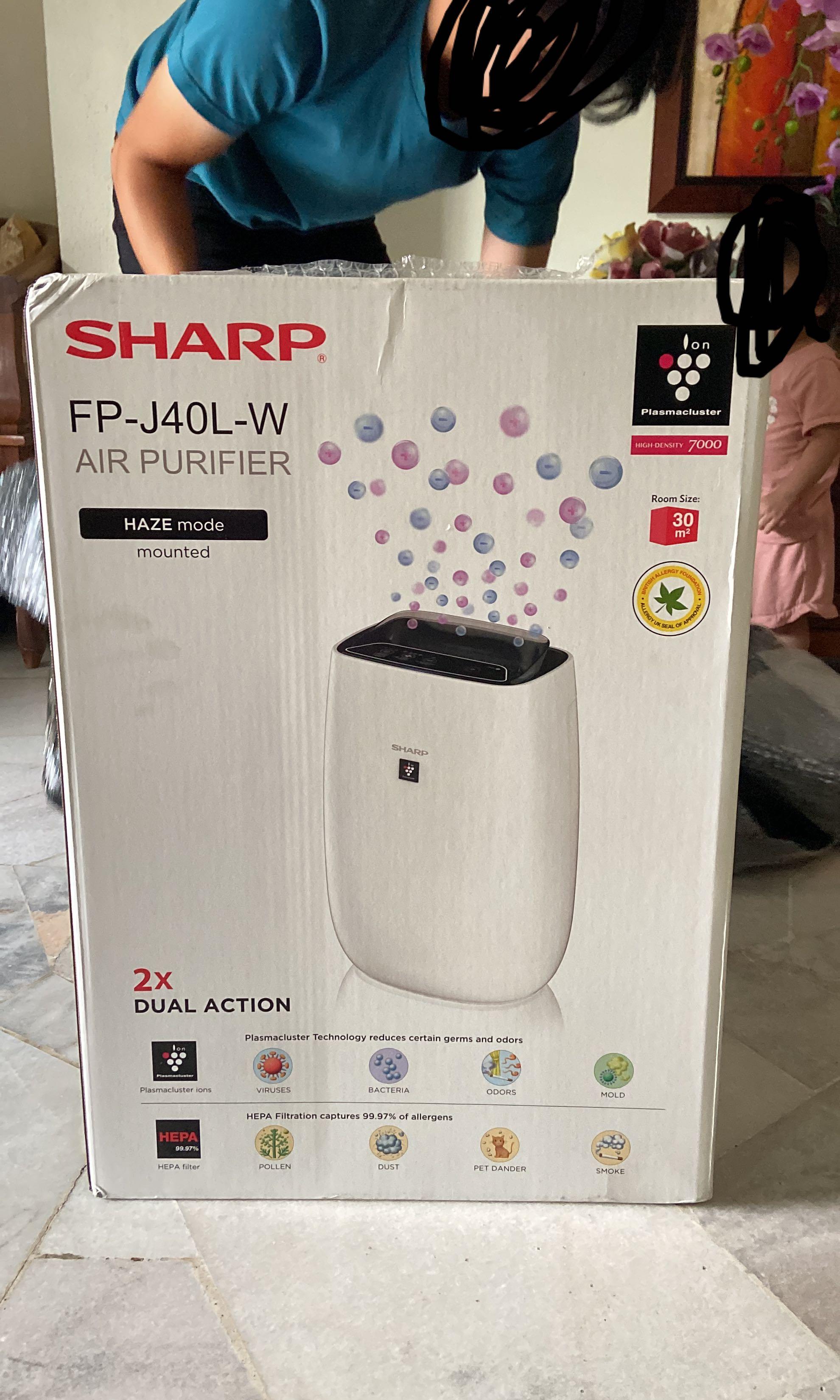 SHARP Air Purifier Plasmacluster Ion 30m FPJ40LW