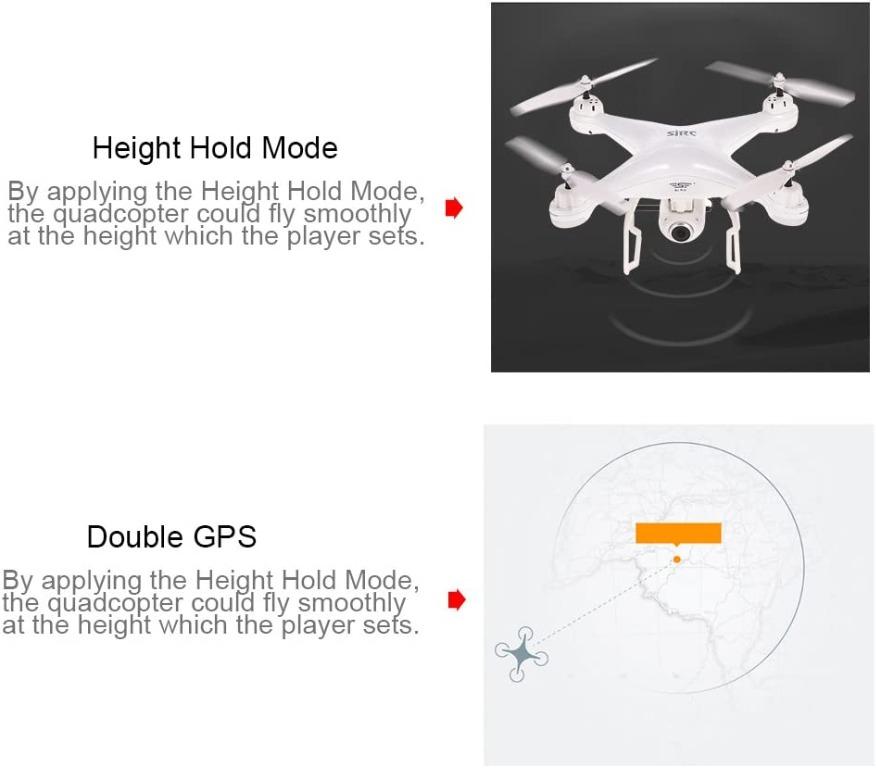 Sjrc s20w double gps dynamic follow wifi fpv with 1080p wide angle camera rc drone sales quadcopter