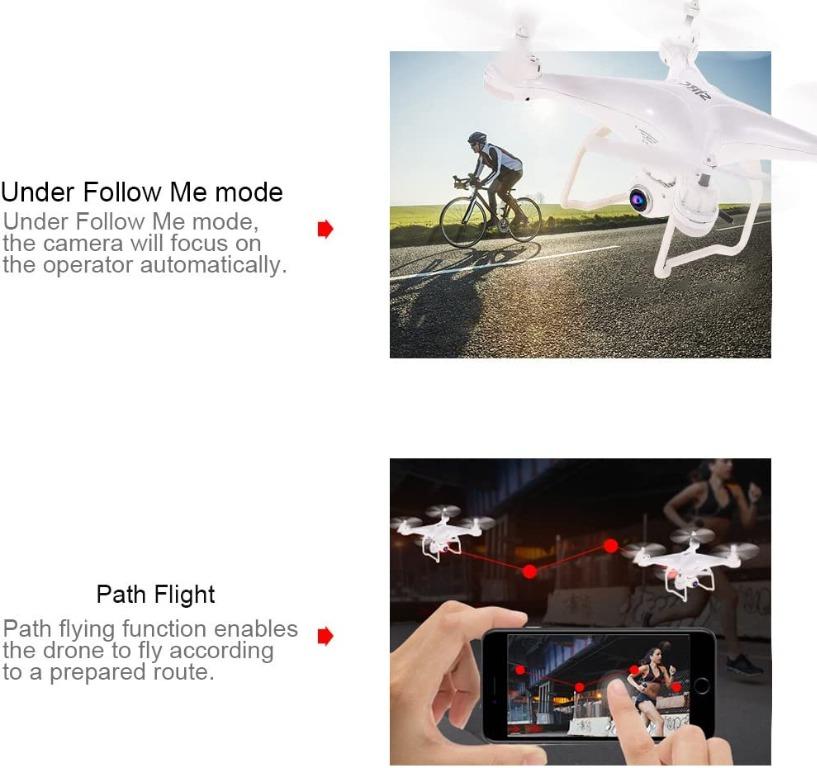 Sjrc s20w double gps dynamic follow wifi fpv with 1080p wide angle camera rc drone quadcopter 2025