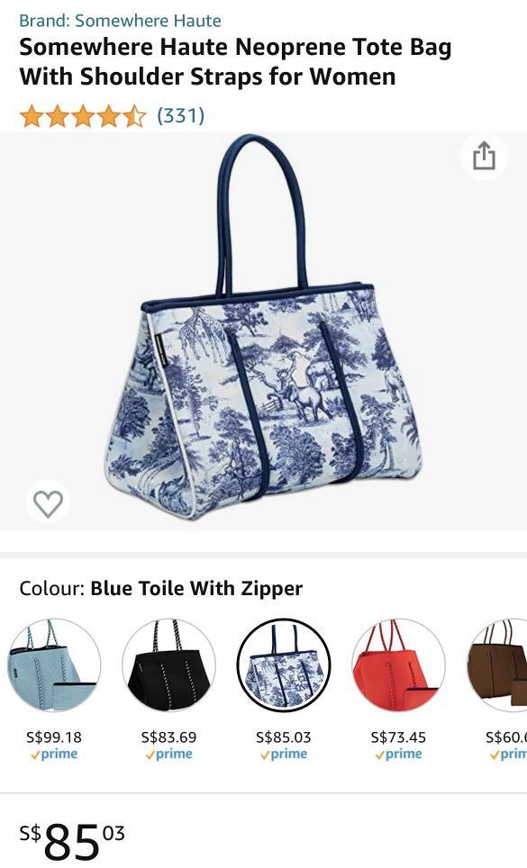 Somewhere Haute Neoprene Tote Bag Women s Fashion Bags Wallets