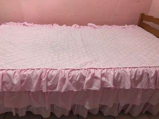 Sprei kasur bed single umpak 3 langka unik brand Quilt Berdakron bisa sebagai alas/sarung sofa preloved import murah #PilihPreloved #AutoCuan