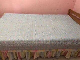 Sprei kasur bed single rumbai/rampel Velvet lembut berdakron sudah laundry preloved import murah home decor #PilihPreloved #AutoCuan