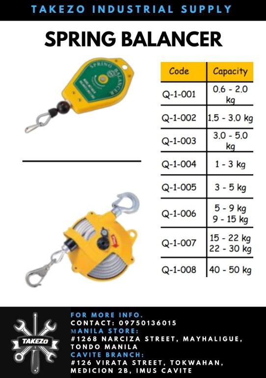 Spring Balancer, Commercial & Industrial, Industrial Equipment on Carousell
