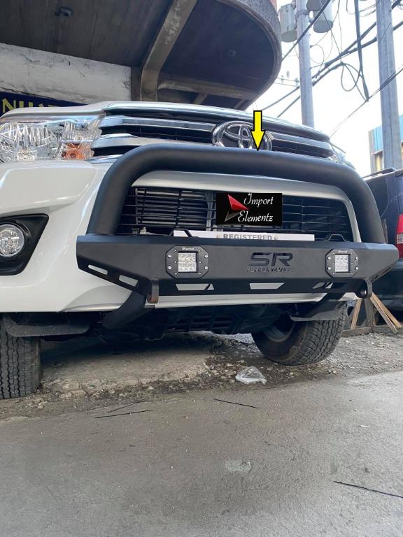 SR PERFORMANCE FRONT STEEL BUMPER NUDGE Or BULLBAR With LED Fortuner 