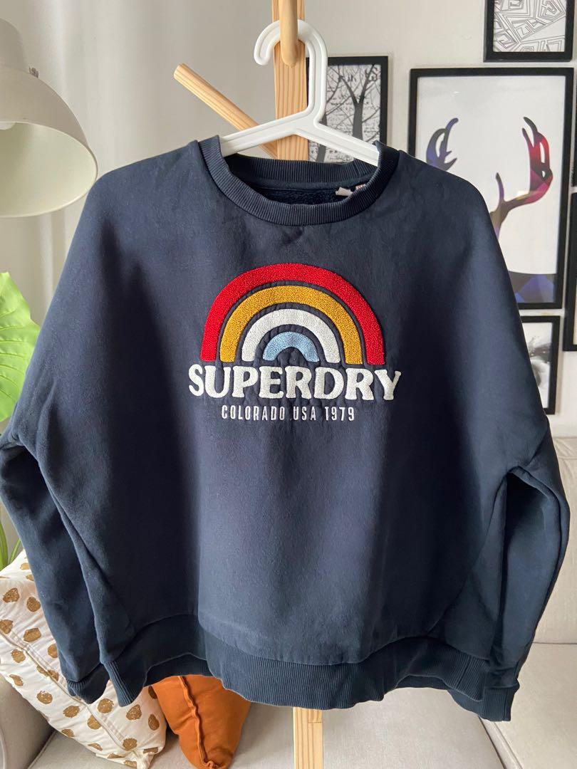 Superdry raven sales panelled crew