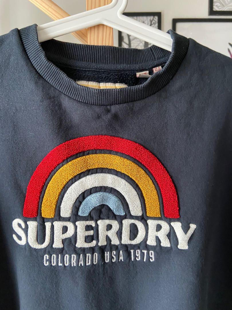 Superdry raven sales panelled crew