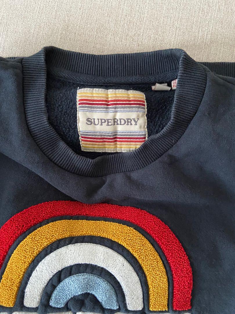 Superdry raven discount panelled crew