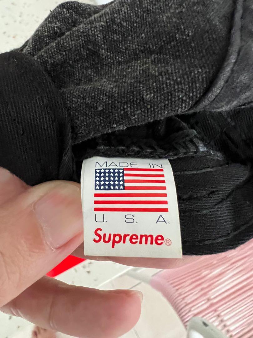 Supreme Washed Denim S Logo 6 Panel Black, Men's Fashion, Watches