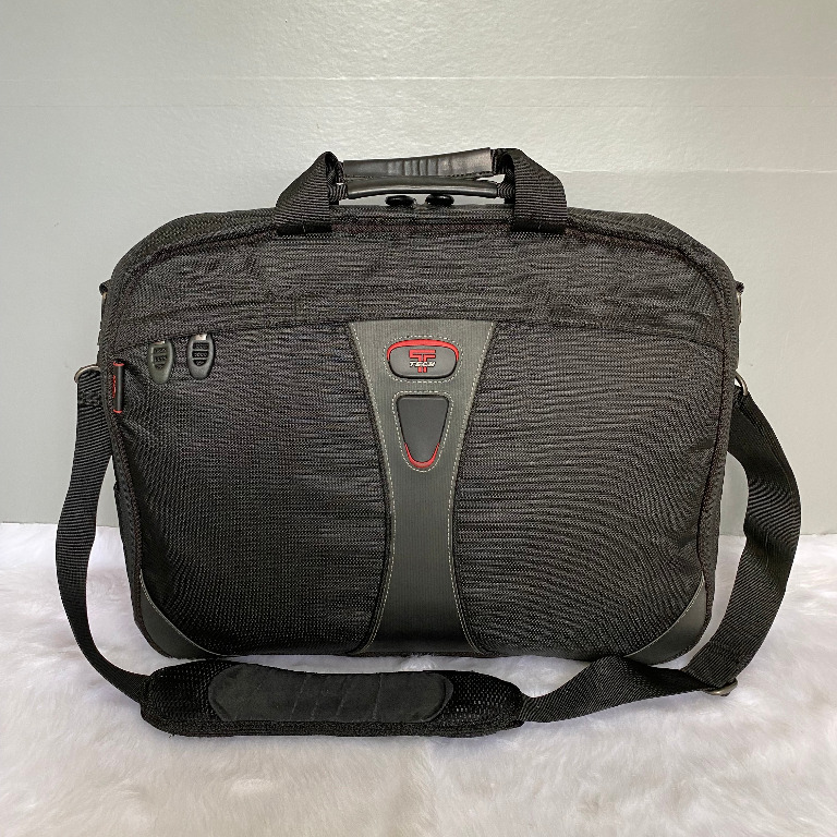 Tumi Tech Black Ballistic Nylon Laptop Messenger Crossbody Bag, Men's