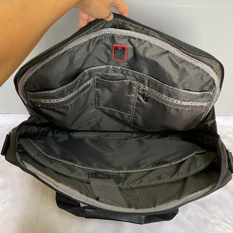 Tumi Tech Black Ballistic Nylon Laptop Messenger Crossbody Bag, Men's