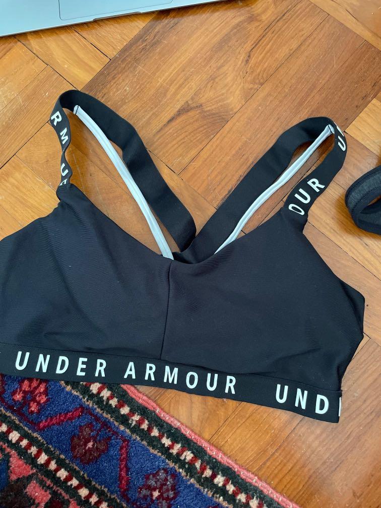 Under Armour Training crossback light support sports bra in black