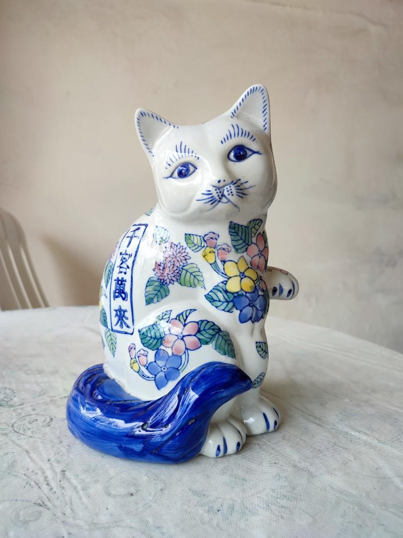 Vintage Chinese Porcelain Cat Furniture Home Living Home Decor