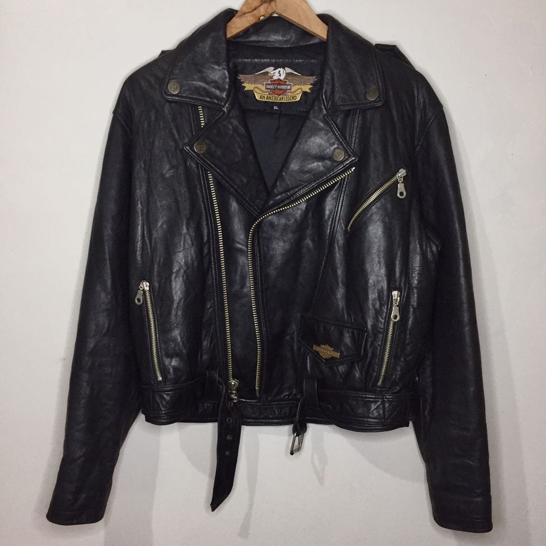 Vintage Harley Davidson Leather Biker Jacket Men s Fashion Coats