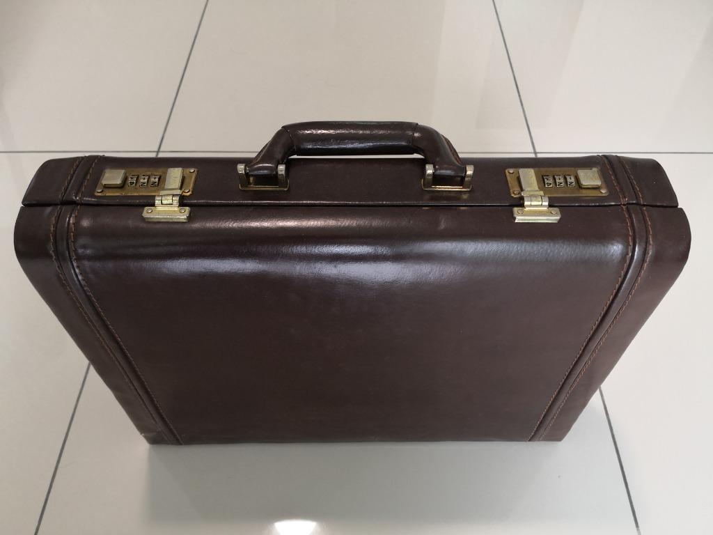 Vintage Leather Briefcase FRANZEN Made in Romania Men s