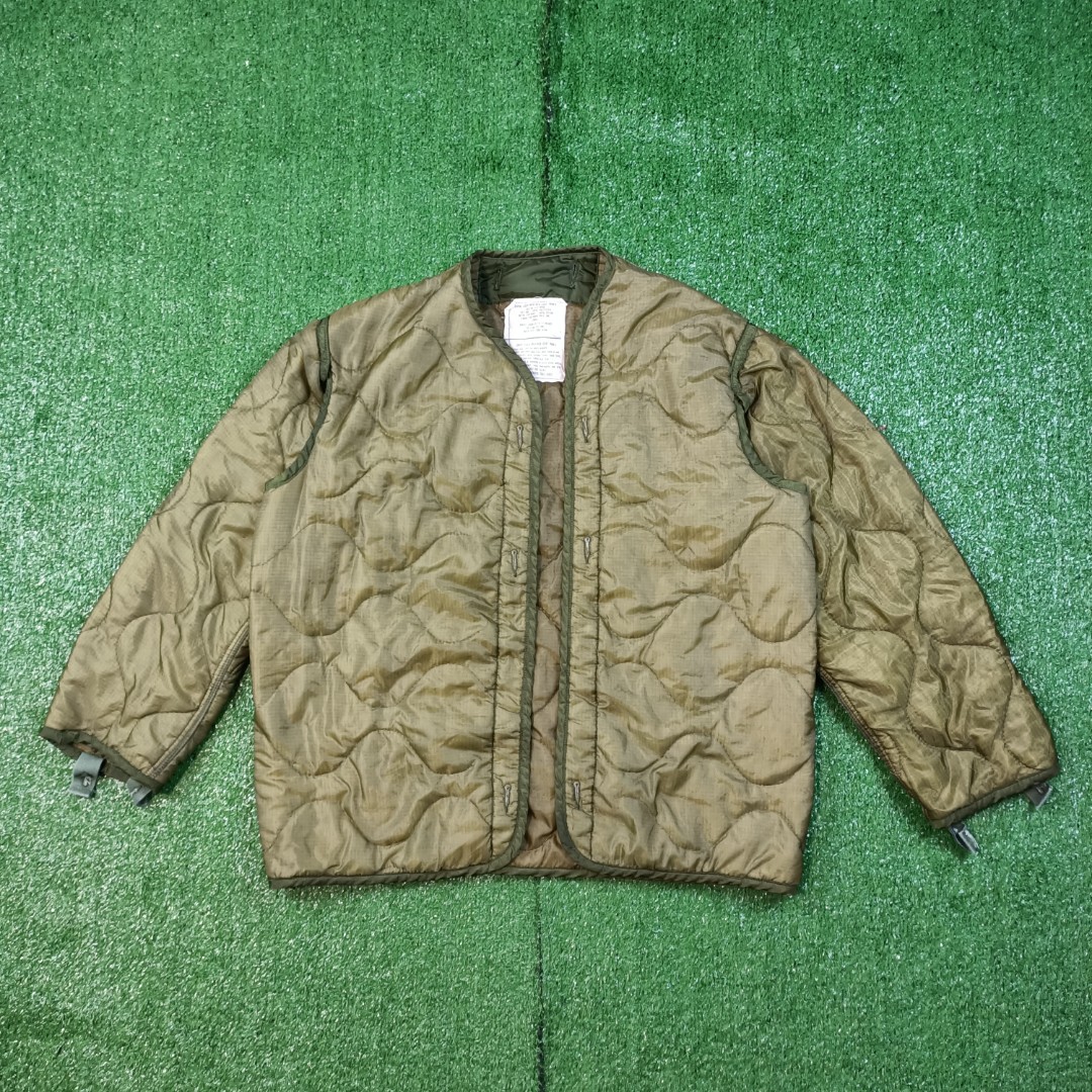 Vintage Military Quilted Down Jacket, Men's Fashion, Coats, Jackets