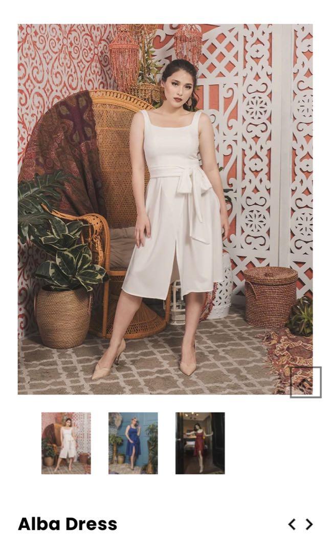 White Apartment 8 Dress (Category: Dresses) located in Muntinlupa City. Submitted by stylesecondsph (Listing ID 1172214478, Image 1). Description: Can be used for weddings, shoots, parties and other events Super nice fit, with slit and bow Used only once (for civil wedding), original price 3,680 .