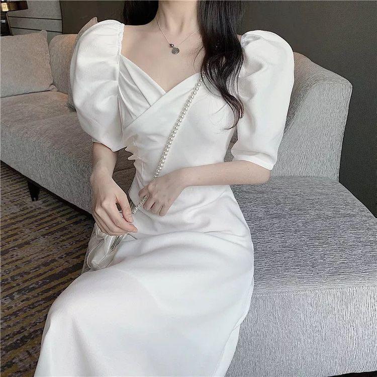 Buy Elegant Formal Party Dress Korean Style Midi Flare Dress CLD0081 Online  in India - Etsy