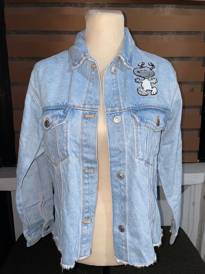 Zara Denim Jacket Peanuts (Snoopy Collection), Women's Fashion, Coats
